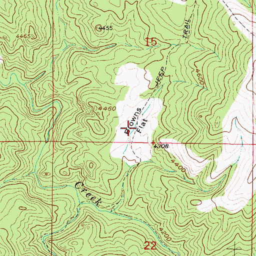 Topographic Map of Browns Flat, MT