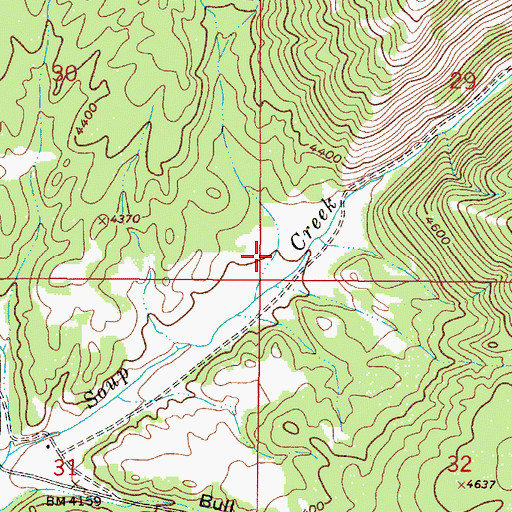Topographic Map of Cabin Gulch, MT