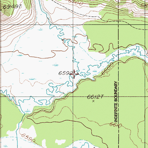 Topographic Map of Campanula Creek, MT