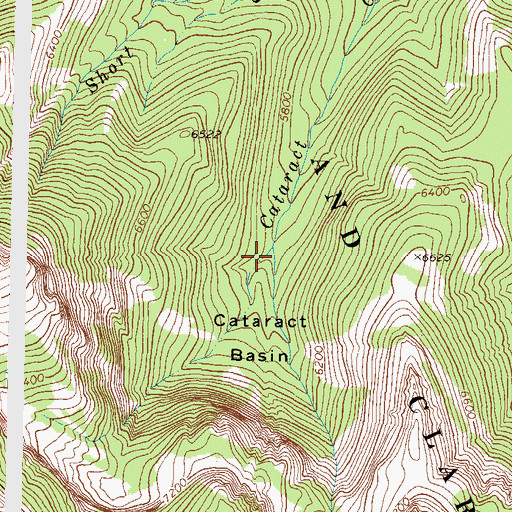 Topographic Map of Cataract Basin, MT