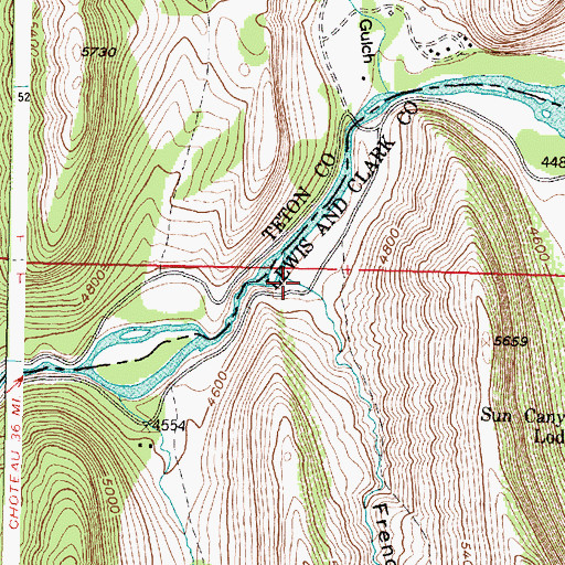 Topographic Map of French Gulch, MT
