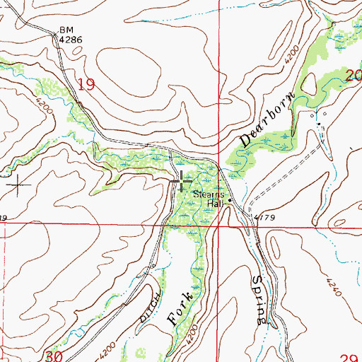 Topographic Map of Hardgrove Creek, MT