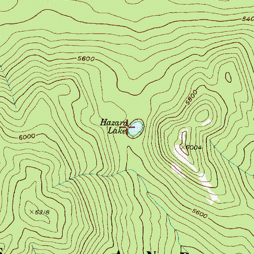 Topographic Map of Hazard Lake, MT