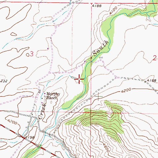 Topographic Map of Jeffries Creek, MT