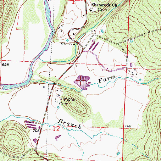 Topographic Map of Swearinger Lake, AR