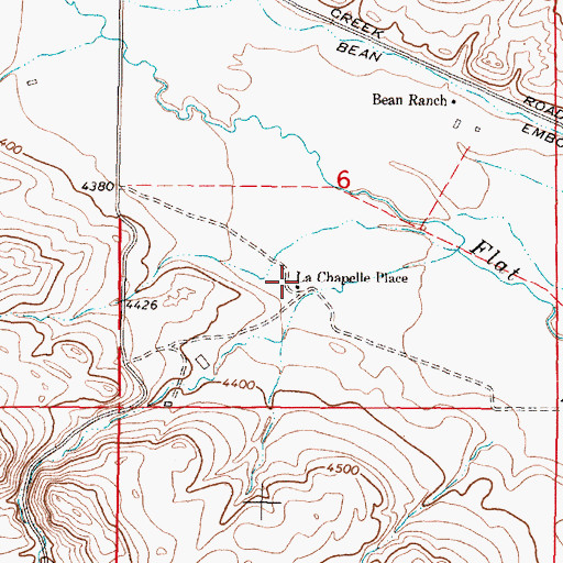 Topographic Map of La Chapelle Place, MT