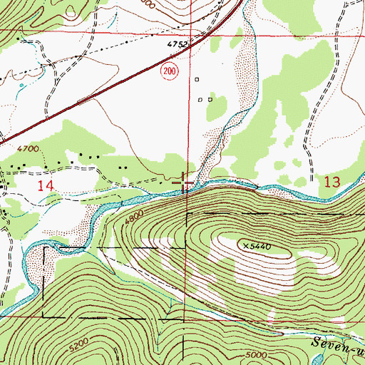 Topographic Map of Landers Fork, MT