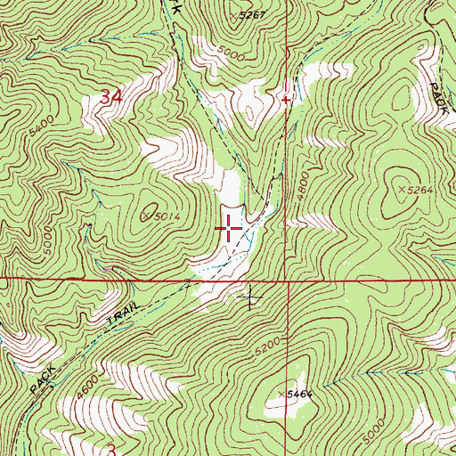 Topographic Map of Left Fork Big Log Gulch, MT