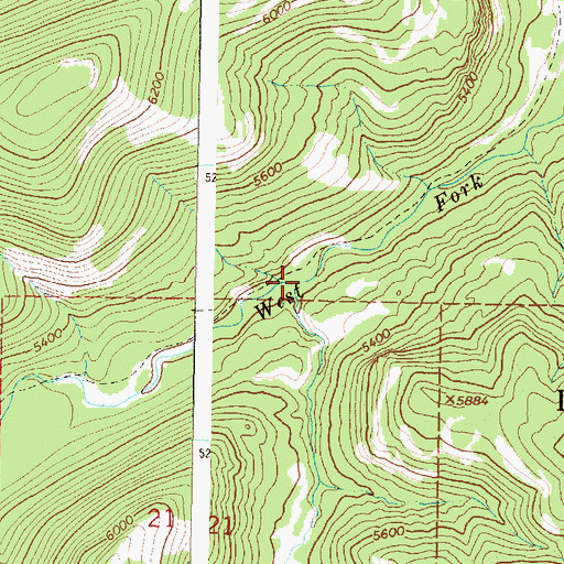 Topographic Map of Lone Pine Creek, MT