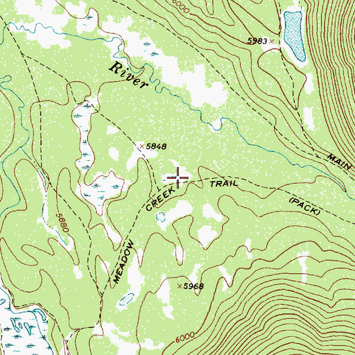 Topographic Map of Meadow Creek Trail, MT