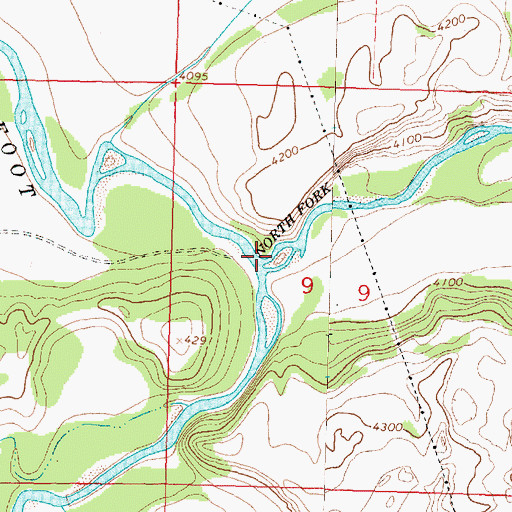 Topographic Map of North Fork Blackfoot River, MT