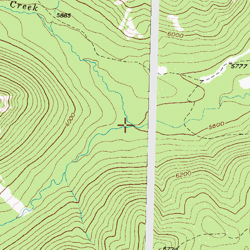 Topographic Map of North Fork Lick Creek, MT