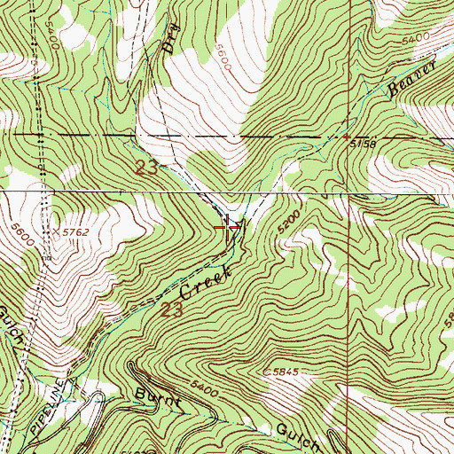 Topographic Map of Porcupine Creek, MT