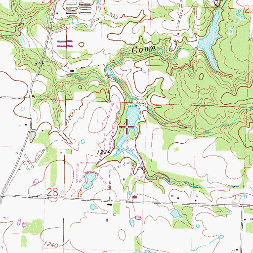 Topographic Map of Gurrero Lake Number Two, AR