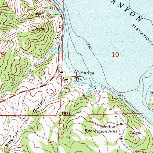 Topographic Map of Sheriff Gulch, MT