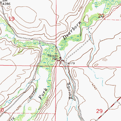 Topographic Map of Spring Gulch, MT