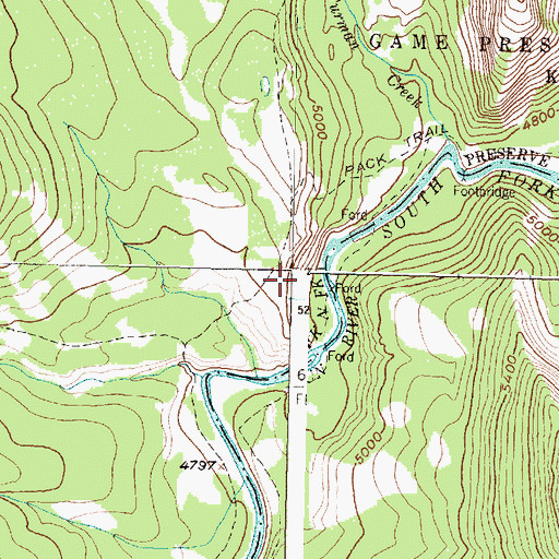 Topographic Map of Sun River Game Preserve, MT