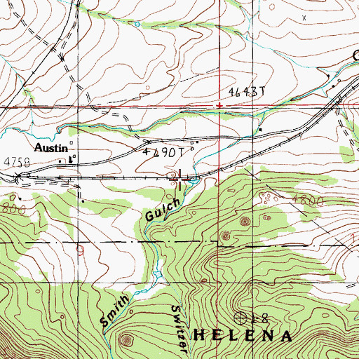 Topographic Map of Switzer Joe Gulch, MT