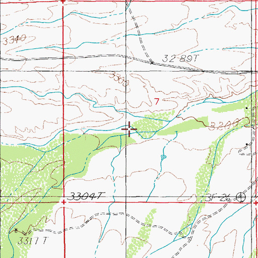 Topographic Map of Middle Wash, AZ