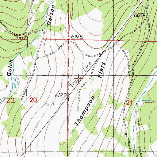 Topographic Map of Thompson Flats, MT