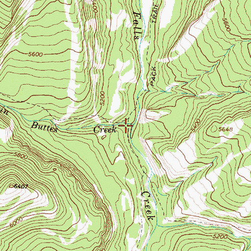 Topographic Map of Twin Buttes Creek, MT