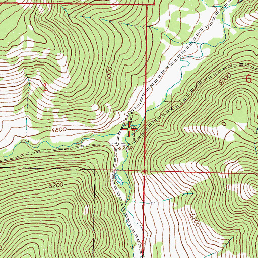 Topographic Map of West Prong Dearborn River, MT