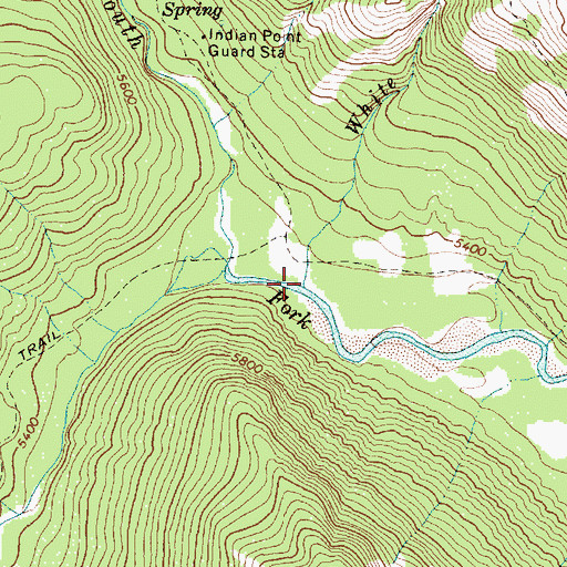 Topographic Map of White Bear Creek, MT