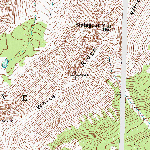 Topographic Map of White Ridge, MT