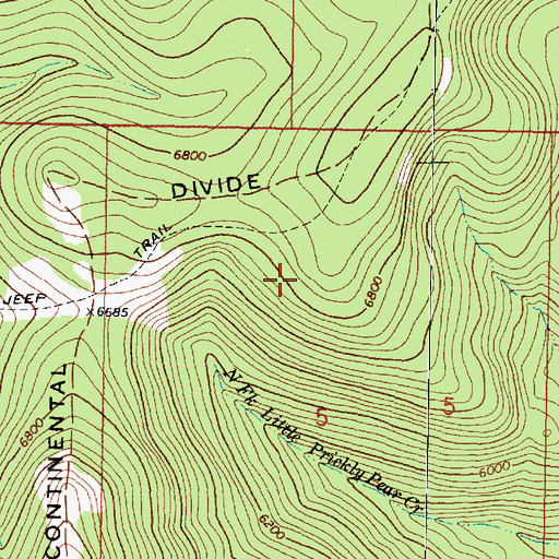 Topographic Map of Helena National Forest, MT