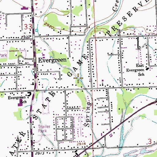 Topographic Map of Stillwater State Game Perserve, MT