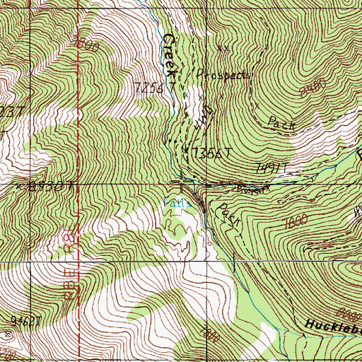 Topographic Map of East Fork Emigrant Creek, MT