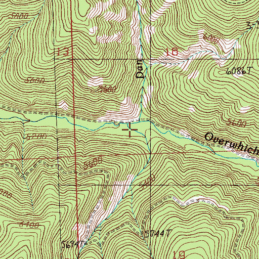 Topographic Map of Dan Creek, MT