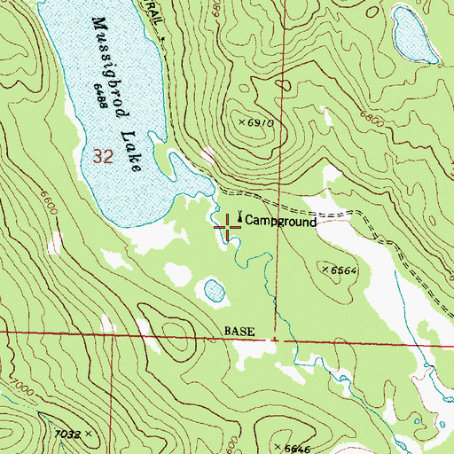 Topographic Map of Mussigbrod Campground, MT