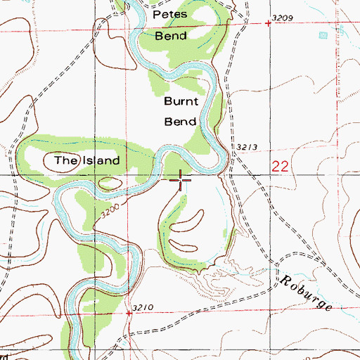 Topographic Map of Roburge Creek, MT