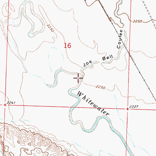 Topographic Map of Joe Bell Coulee, MT