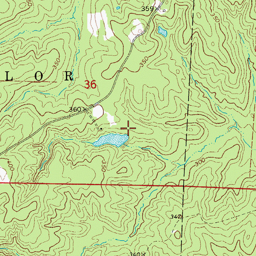 Topographic Map of Lake Bradshaw Dam, AR
