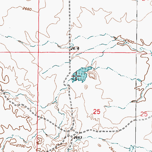 Topographic Map of Brewer Number 2 Dam, MT