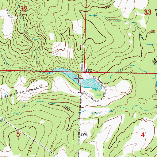 Topographic Map of Marlers Lake, AR