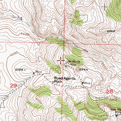 Topographic Map of Francis H Mine, MT