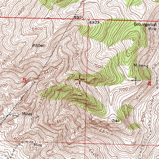 Topographic Map of Contact Mine, MT