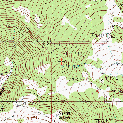 Topographic Map of S and S Mine, MT