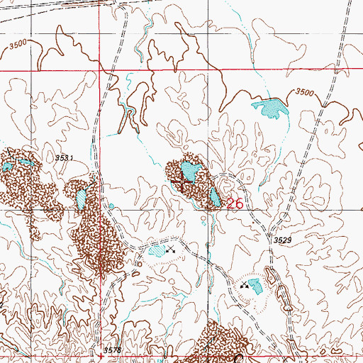Topographic Map of B58-26-1 Mine, MT
