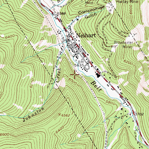 Topographic Map of Frisco Number 2 Mine, MT