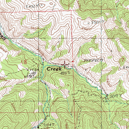 Topographic Map of Armell Creek Number 1 Mine, MT