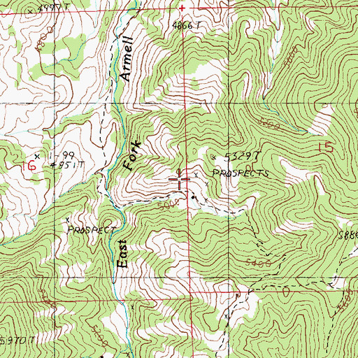 Topographic Map of East Fork Armell Creek Number 1 Mine, MT