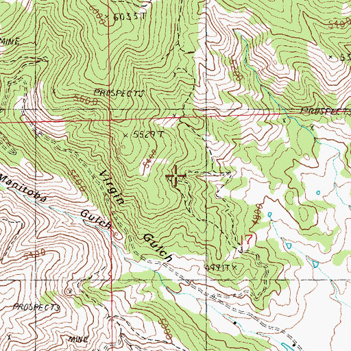 Topographic Map of Pekay Peak Number 2 Mine, MT