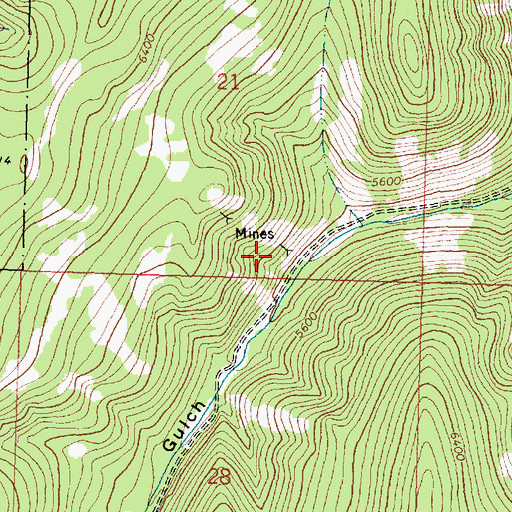Topographic Map of Royal Basin Mine, MT