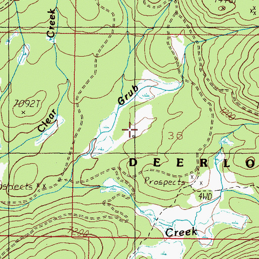Topographic Map of Perry Parks Mine, MT