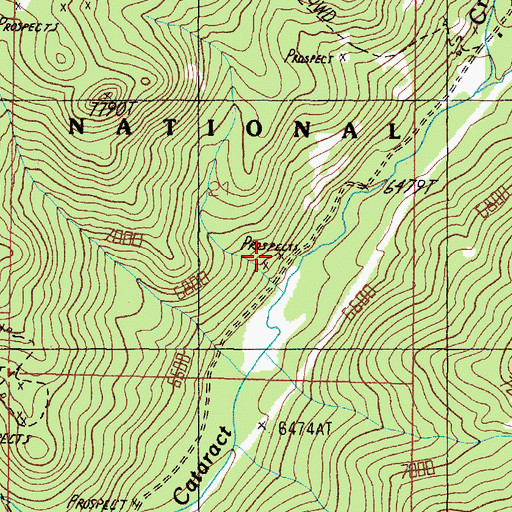 Topographic Map of Clipper/Edna Mine, MT