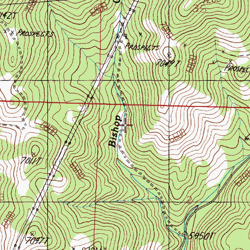 Topographic Map of Hawkeye Mine, MT